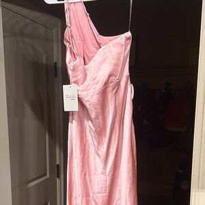 Oh Hello Thessy Soft Satin Maxi Dress (pink) Size Medium